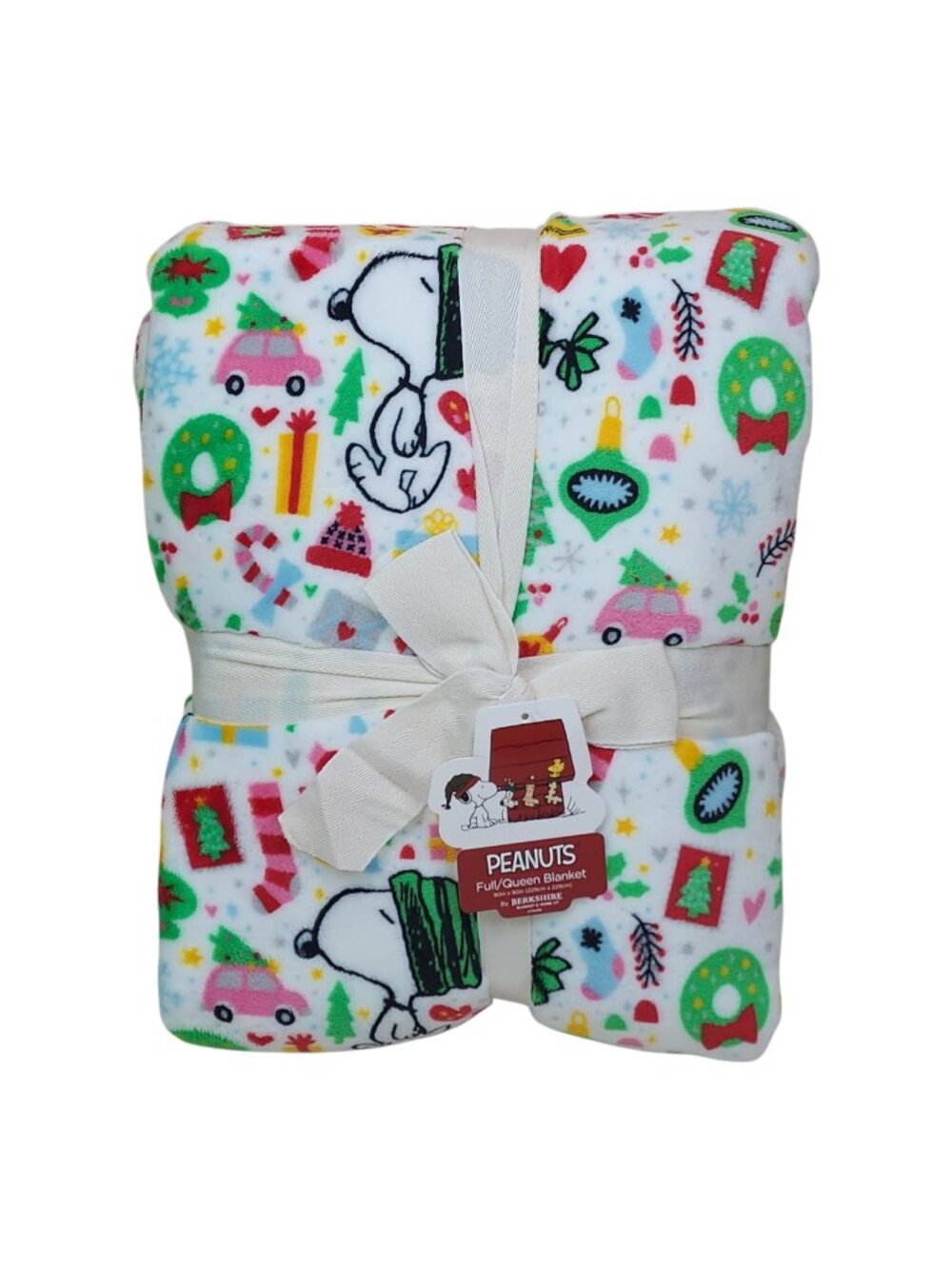 Peanuts Snoopy Plush Blanket By Berkshire Full/Queen Soft Holiday Print